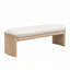 Banc en bois d'hévéa pour salon et chambre à coucher