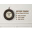 Horloge murale ronde 20 po, brun antique, style transitionnel | Idée cadeau