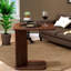 C Shaped End Tables with Storage, Walnut MDF, Modern Sofa and Bedside