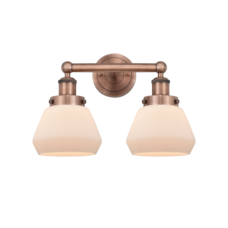 Rivka 2 - Light Dimmable Vanity Light, Matte White, Antique Copper