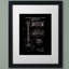 « 1955 mccarty gibson guitare », impression encadrée sur toile noire sur toile-15720836