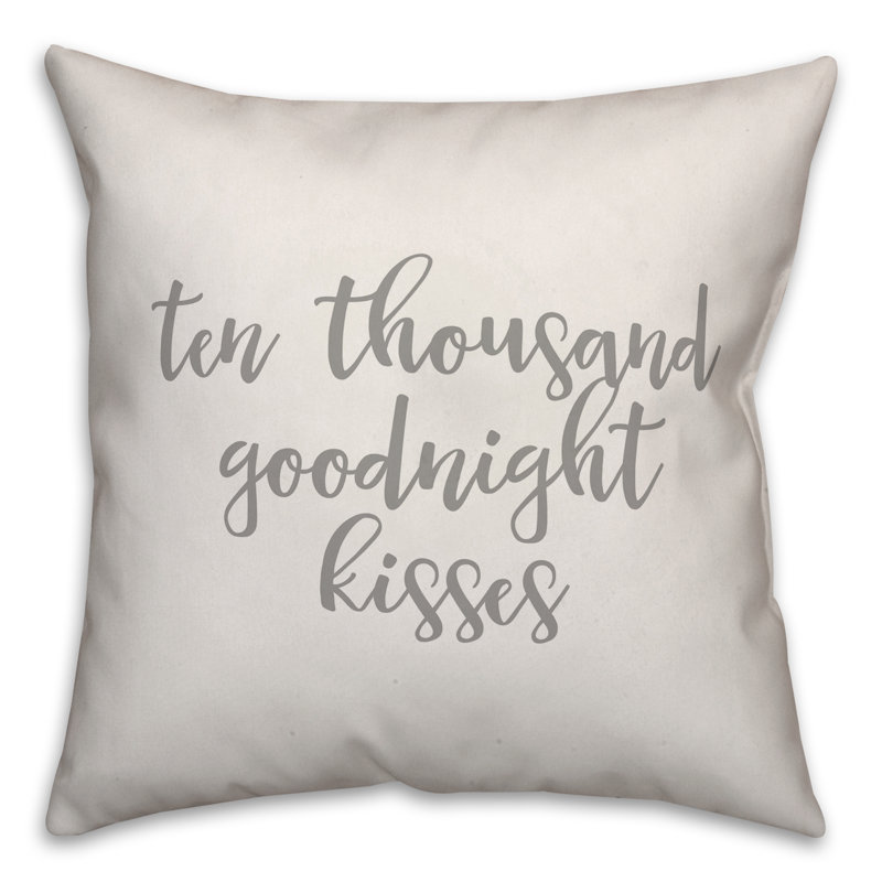  Coussin Ten Thousand Goodnight Kisses, Blanc, Housse de coussin