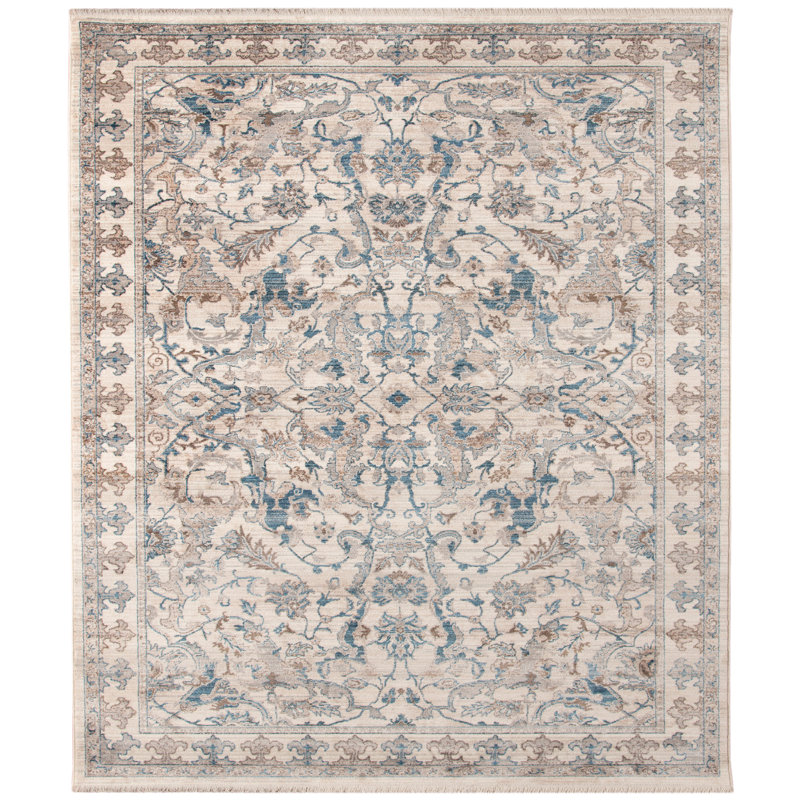 Tapis oriental gris clair / ivoire Sabra, Rectangle 2 pi x 3 pi