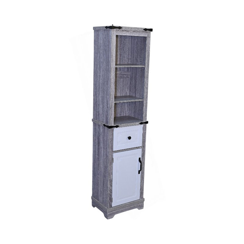 Narrow Cabinet,Bathroom Storage Cabinet, Farmhouse Storage Cabinet With Adjustable Shelves & Storage Drawer, Tall Linen Tower For Bathroom, Living Room