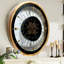 Horloge murale en bois noir The-Gear's