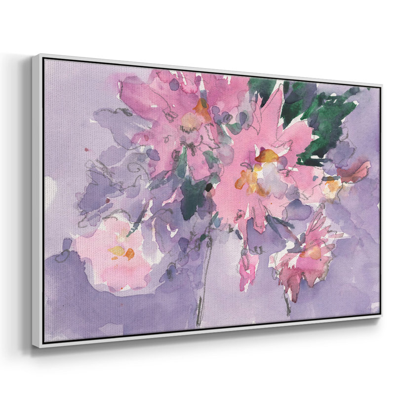 Floral occasion II, reproduction d'art sur toile, H 17 po x l 25 po x P 2 po, Blanc