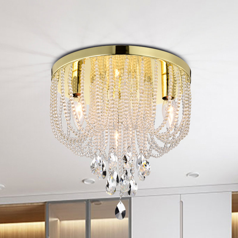 Evalynn Flush Mount Ceiling Light crystal Light