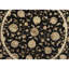 Tapis en laine/beige noir/beige 8 pi 3 po one-of-kind dharma handwoven