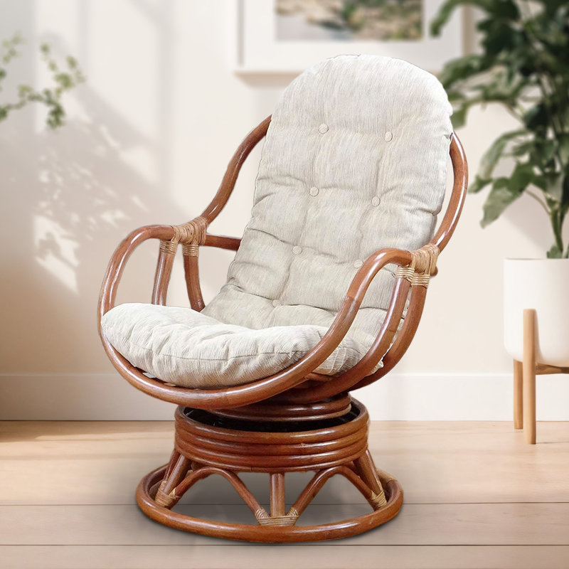 Chaise berçante Anairis, Crème, Beige clair