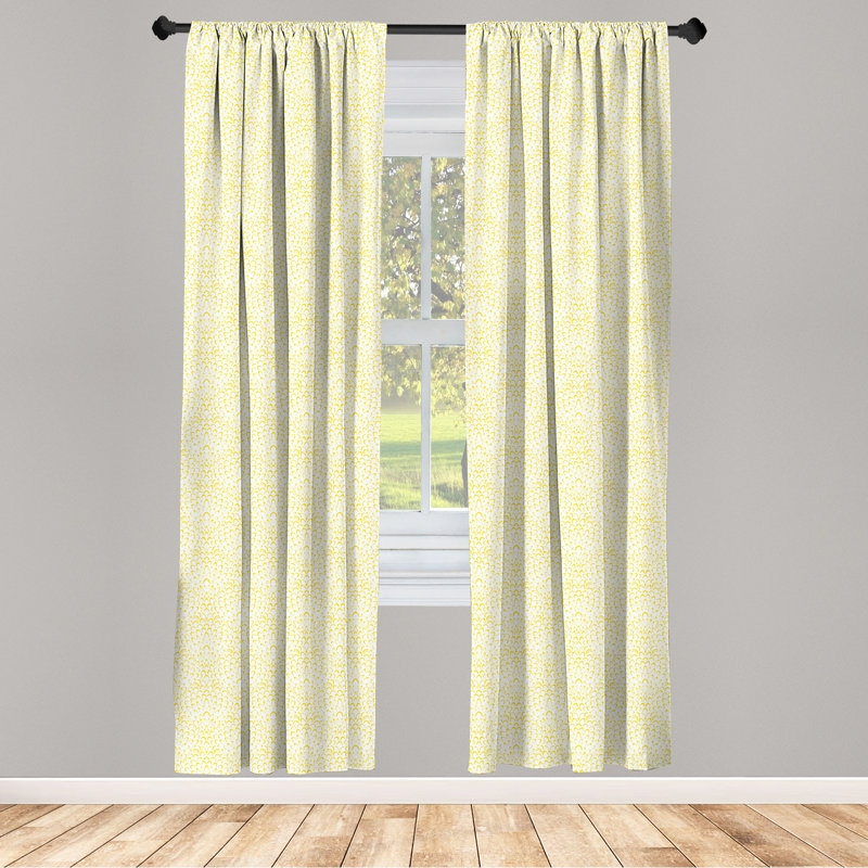 East Urban Home Semi-Sheer Rod Pocket Curtain Panels, 28" x 84"