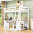 Karthika Wood Loft Bed With U-Shaped Desk, Drawers,Ladder And Storage Shelves-48948150-57975002