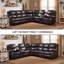 Chaise en similicuir avec console