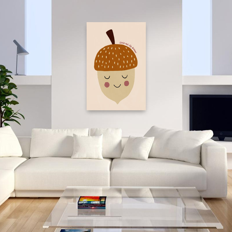 «Littlenut Peaceful Whimsical Abstract Autumn Forest», reproduction d'art mural, H 48 po x l 32 po