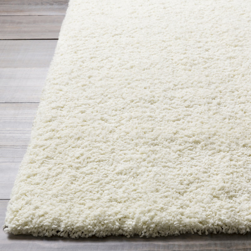 Tapis ivoire tissé à la main Aamanah, Rectangle 5 pi x 7 pi 6 po