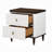 Dzianis 2-Drawer Nightstand in White and Walnut