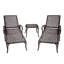 Aluminum Cast Chaise Lounge with 3-Position Recline and Wheels