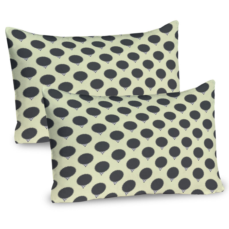Ensemble de 2 taies décoratives Ambesonne Hedgehog crème géométrique taupe foncé, H 20 po x l 26 po