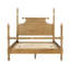 Grand lit avec tête de lit et finition naturelle l 63,5 po x l 87 po x H 68 po