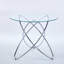 Table de salle à manger avec pieds en métal et plateau en verre trempé-1643444106