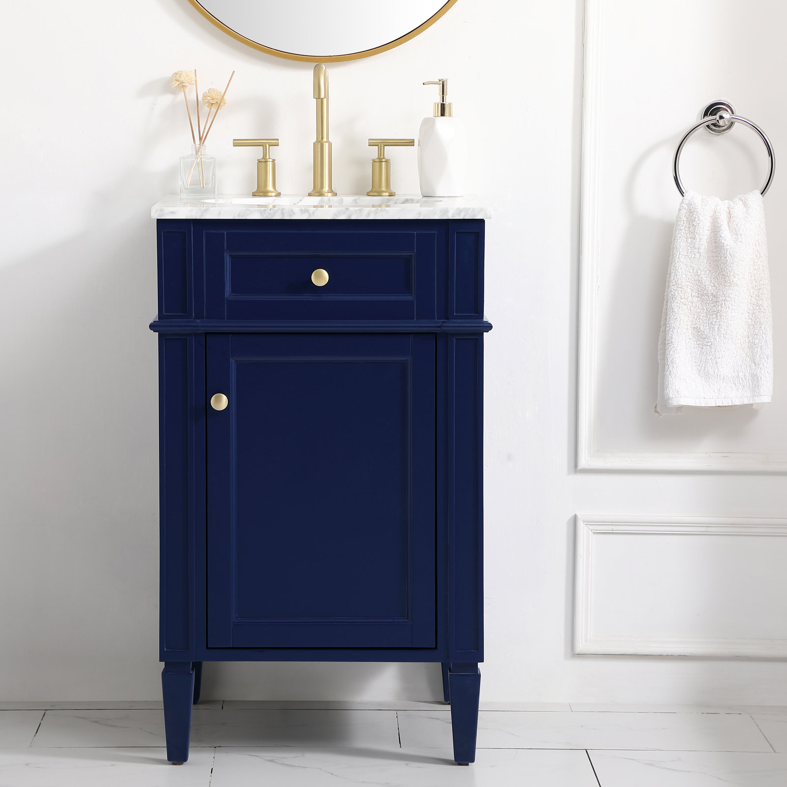 Rivers 21'' Single Bathroom Vanity, Blue