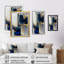 Géode abstraite dorée et bleue, forme I - art mural abstrait en marbre-86806874-86806869