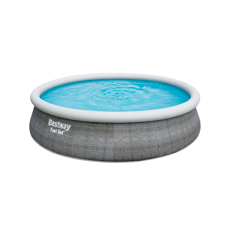 Piscine gonflable, Gris, L 15 po x H 42 po