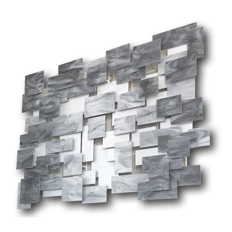 Monochrome Handmade Wall Decor, 44" H x 71" W x 4" D