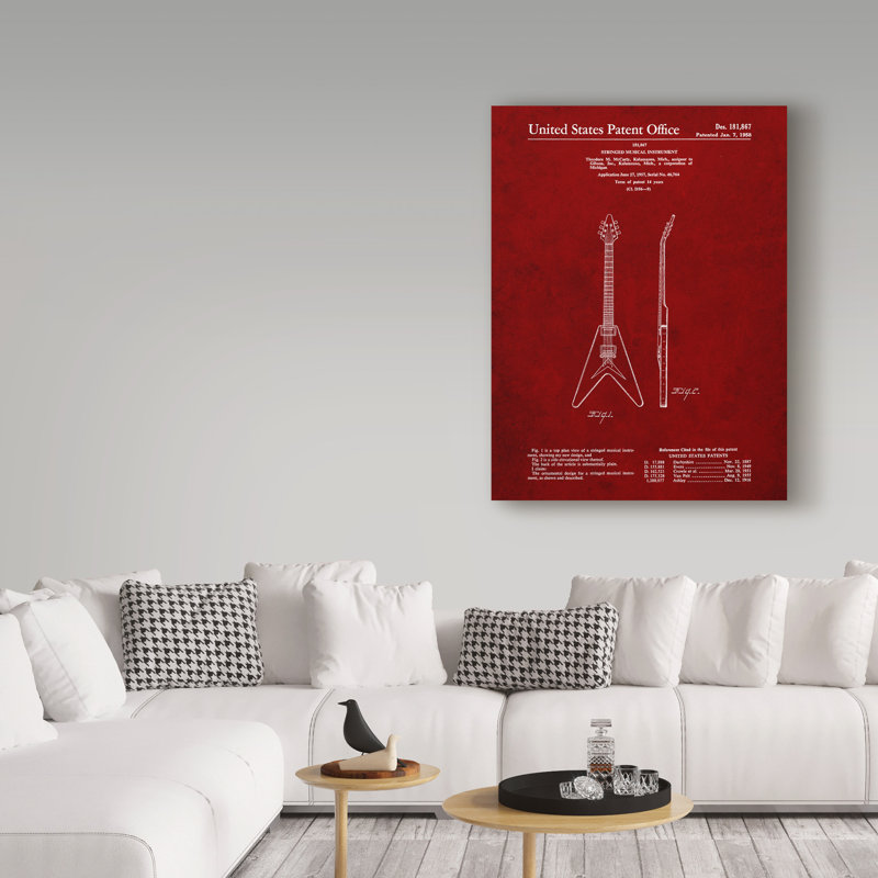 Manilo «Guitare 5», reproduction d'art sur toile tendue, H 19 po x l 14 po