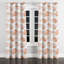 Rideaux abstraits - rideaux à œillets Terra Modern - orange et blanc - 1 panneau-1257085597-1257085596