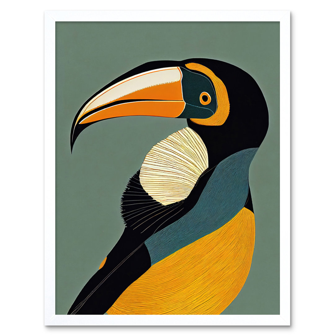 Keel Billed Toucan Bird Vintage - Print