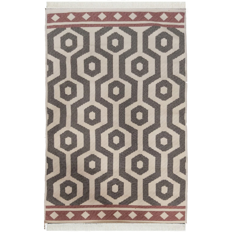 Arya Geometric Hand Woven Area Rug, Rectangle 160 x 230cm