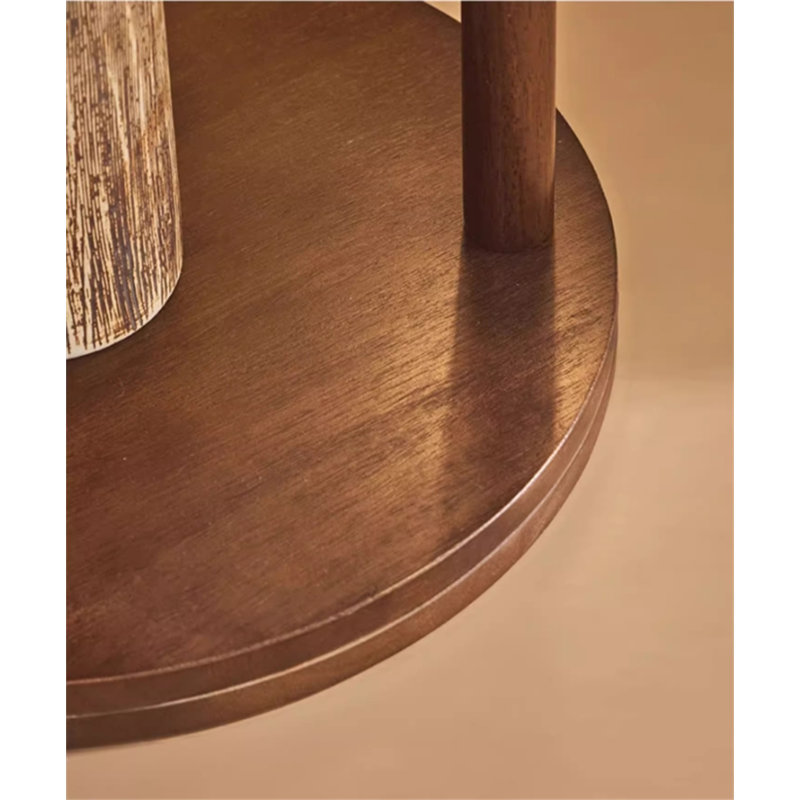 Porte-chapeau rotatif en bois massif, Brun