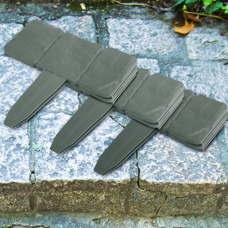 Bordure de jardin en plastique effet pierre pavée 20 pièces