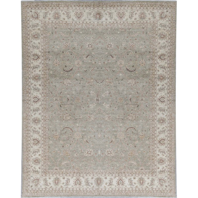 Hand-Knotted High-Quality Ivory Area Rug