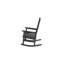Oversized Outdoor Rocking Chair, All-Weather HIPS Poly Patio Rocker, Heavy Duty 400 lbs Capacity, Big & Tall Comfort with 31" High Backrest for Porch & Backyard, Black-1458457311