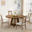 120 cm Round Dining Table with Wood Base