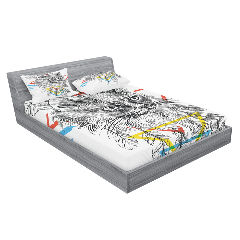 Microfiber Sheet Set, Queen Sheet Set with Fitted Sheet