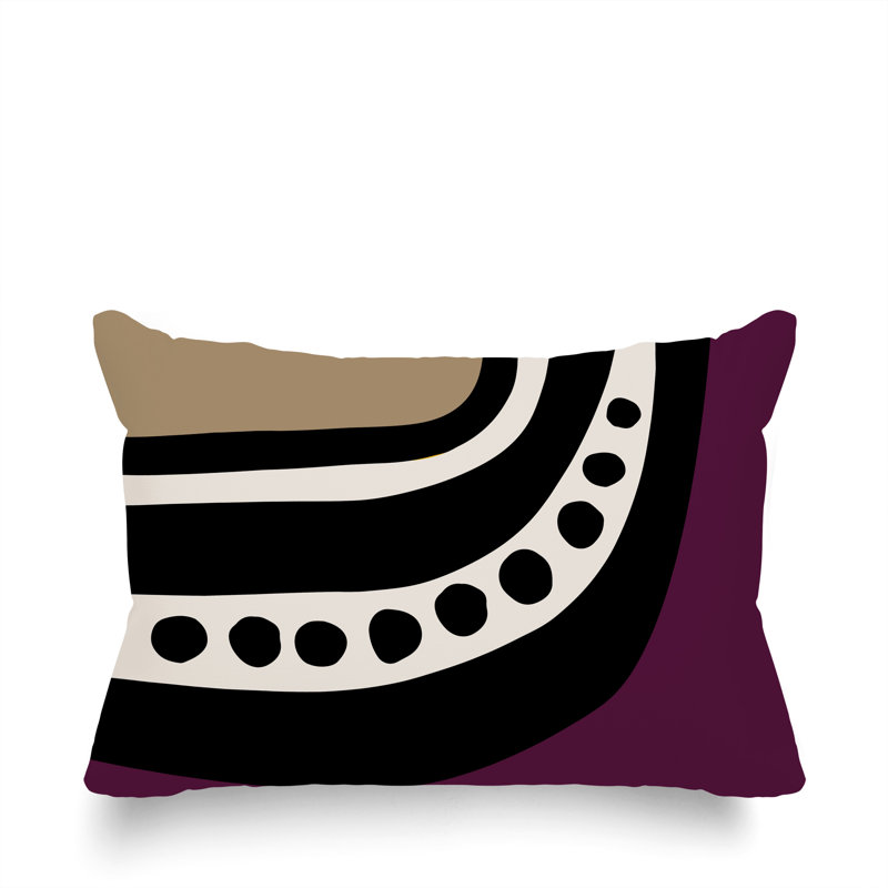Coussin lombaire réversible intérieur / extérieur Sofi Minimalist, H 14 po x l 20 po, Mauve