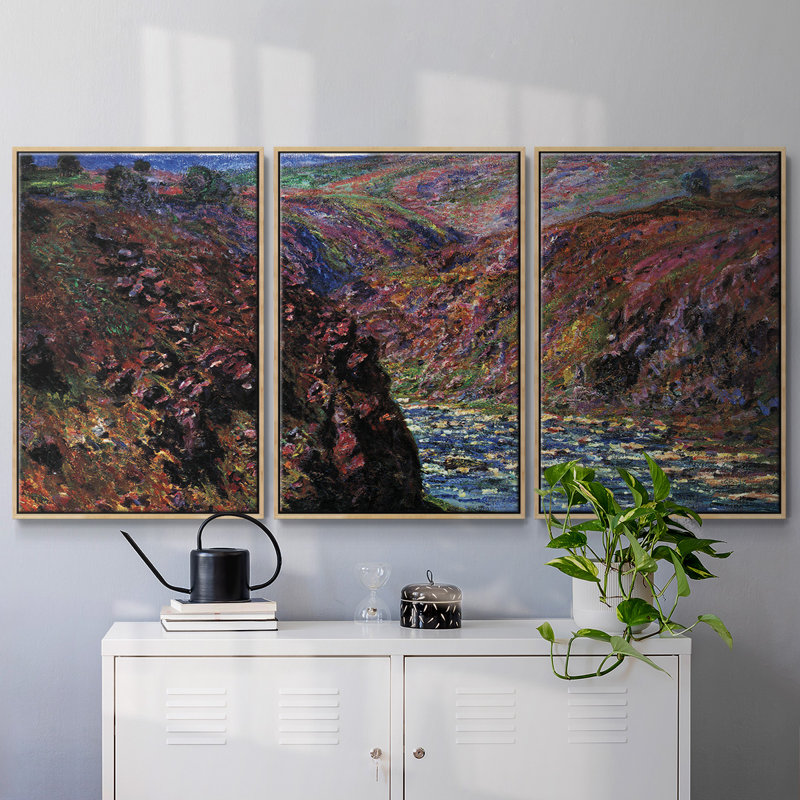 Les, reproduction sur toile 3 pièces, Naturel, H 40 po x l 78 po x P 2 po