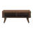1Pc Storage Cocktail Table Walnut Finish Tambour Doors 2X Shelves Modern Living Room