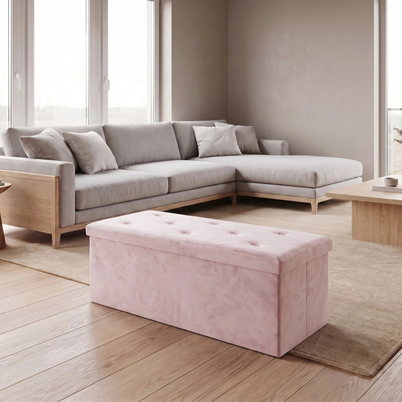 ALFREDO DIAMOND STORAGE BOX, Large, Pink