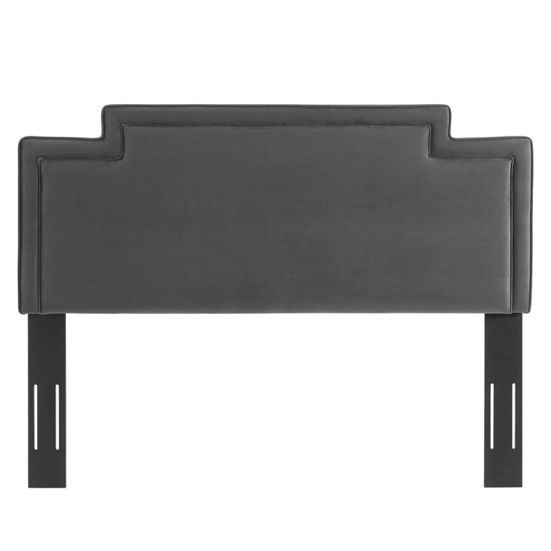 Modway Transfix Performance Velvet Headboard, Charcoal, King/California King