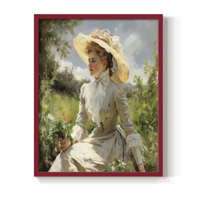 «WOMEN Series Dccxxxxxxxxxxxxxxxxxxxxx», reproduction encadrée - bois massif, H 21 po x l 17 po, Rouge