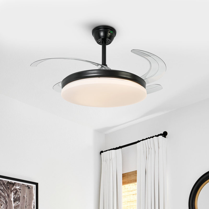 Burgest 254cm Ceiling Fan with LED Lights, Black