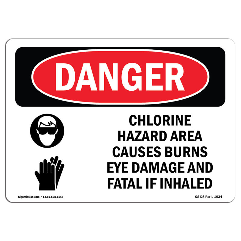 Signe de danger, H 12 po x l 18 po x P 0,1 po
