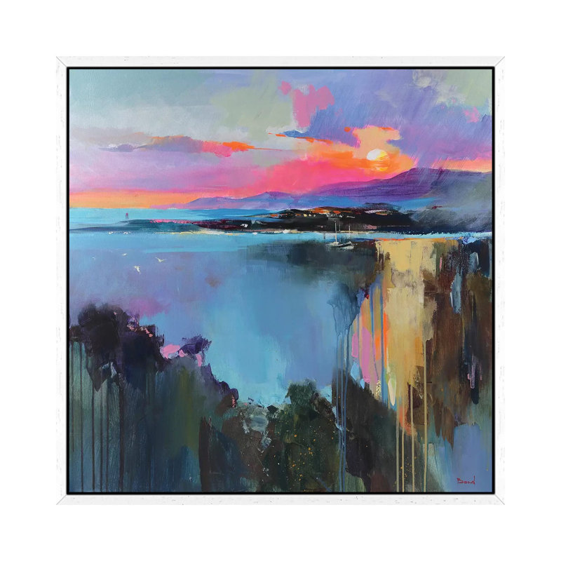 Eternity Now by Tatyana Yabloed - Painting on Canvas, 45.72cm H x 45.72cm W x 3.81cm D, White Floater Framed