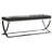 Stylish Black Curve-Legged Bench With Cover For Hallway Elegant Upholstered Frame And