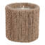 Bougie parfumée au jasmin en corde tressée pour la décoration du salon - Bougie moderne en verre pour table basse, étagère ou chambre - 10 cm, marron et transparent