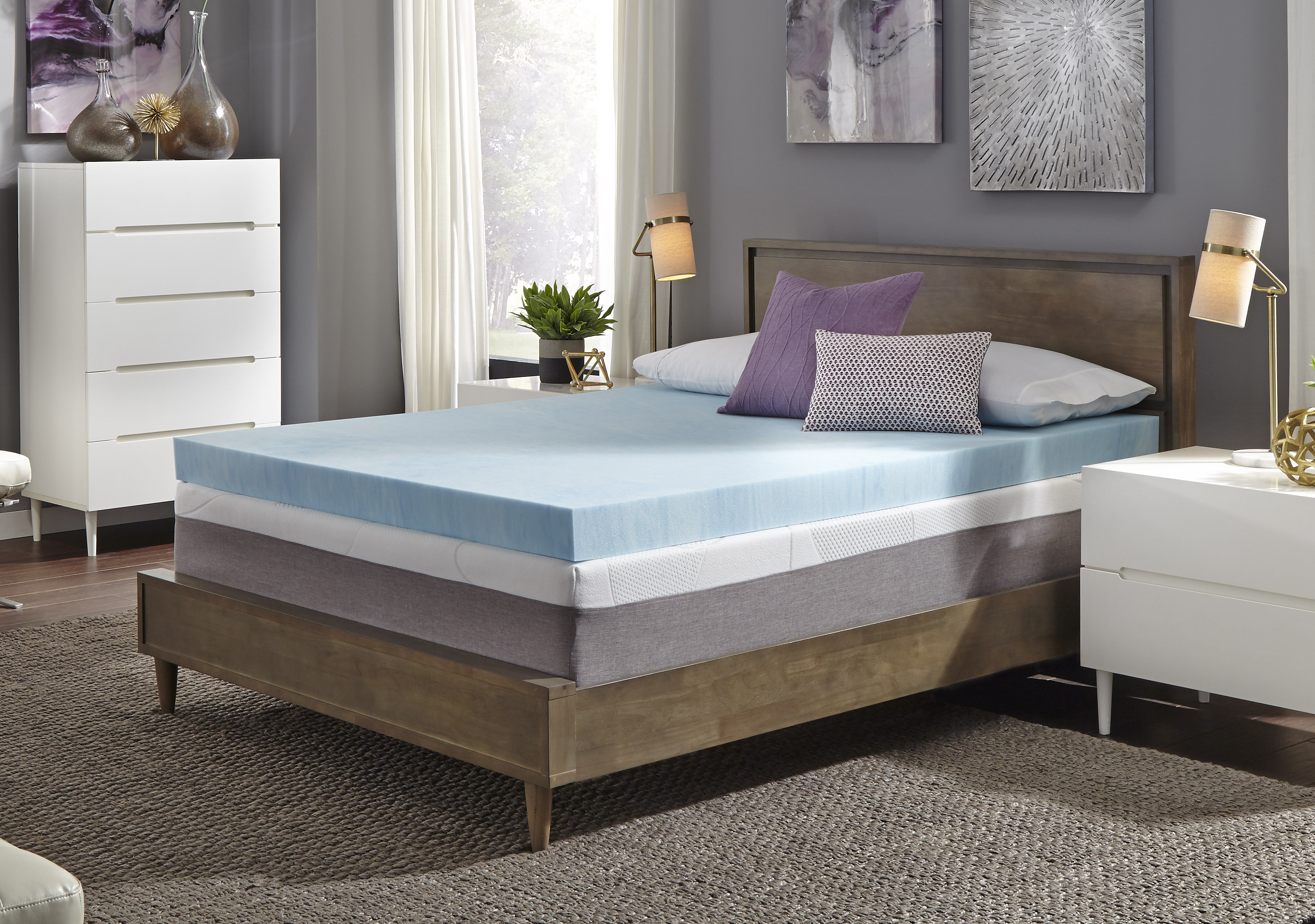 Kenzo 4 Plush Gel Memory Foam Mattress Topper