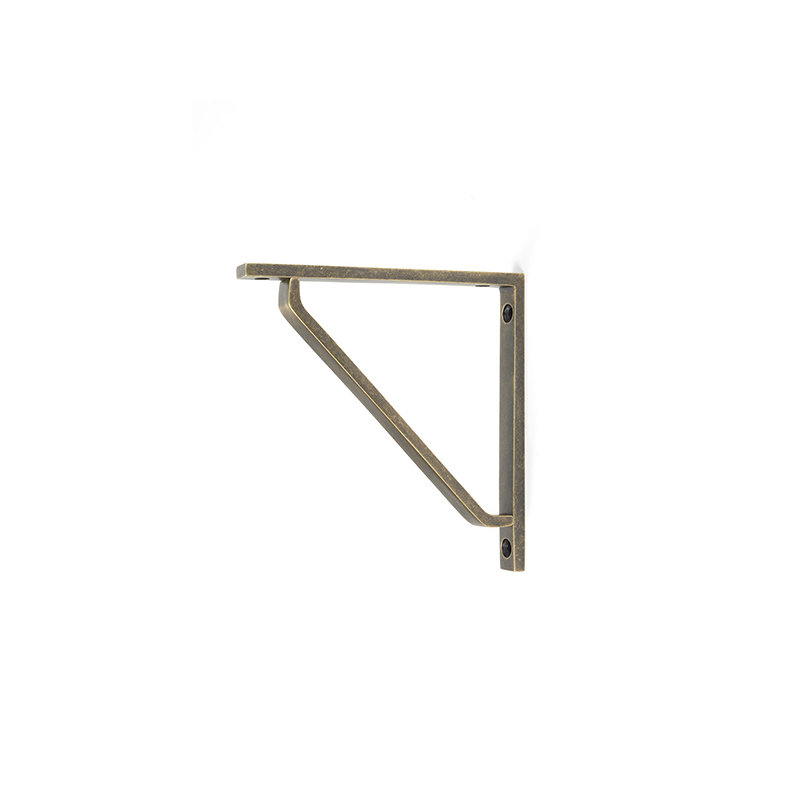 Barton Shelf Bracket, Polished Brass, 15cm H x 5.9cm W x 1.5cm D
